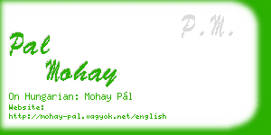 pal mohay business card